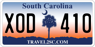 SC license plate XOD410