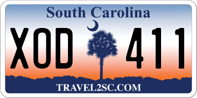 SC license plate XOD411