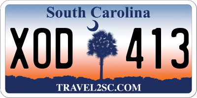 SC license plate XOD413