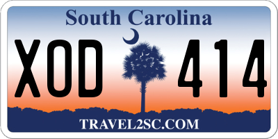 SC license plate XOD414