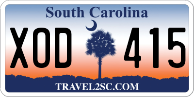 SC license plate XOD415