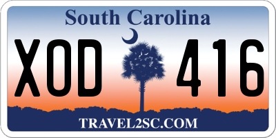SC license plate XOD416