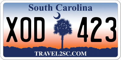 SC license plate XOD423