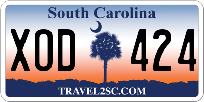 SC license plate XOD424