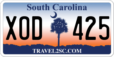 SC license plate XOD425