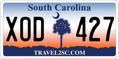 SC license plate XOD427