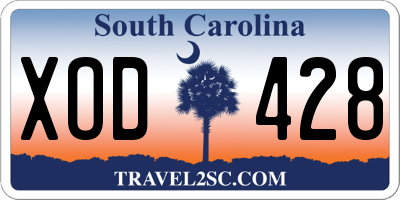 SC license plate XOD428