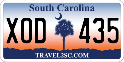 SC license plate XOD435