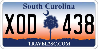 SC license plate XOD438