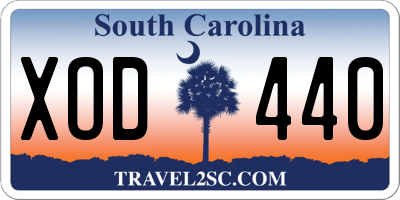 SC license plate XOD440