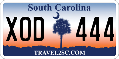 SC license plate XOD444