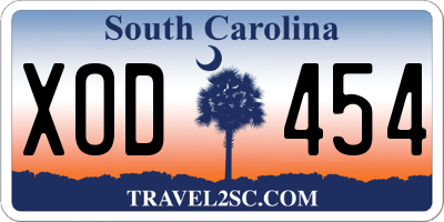 SC license plate XOD454