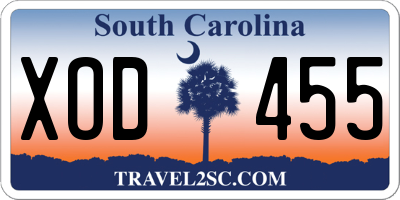 SC license plate XOD455