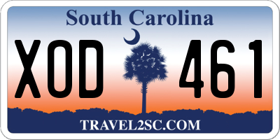 SC license plate XOD461