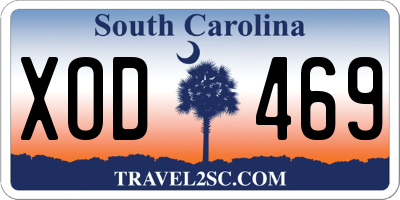 SC license plate XOD469