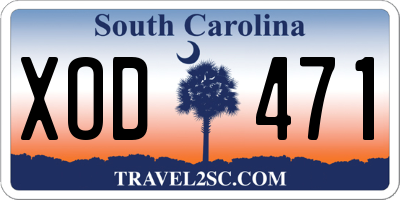 SC license plate XOD471