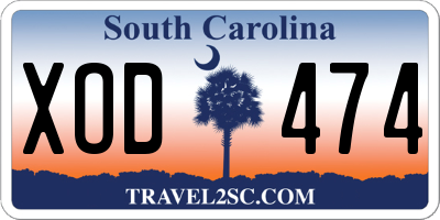 SC license plate XOD474