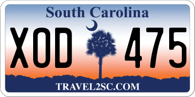 SC license plate XOD475