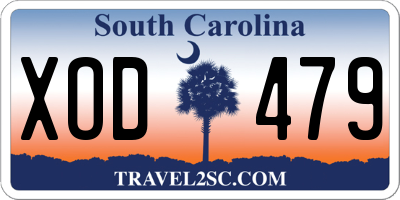 SC license plate XOD479