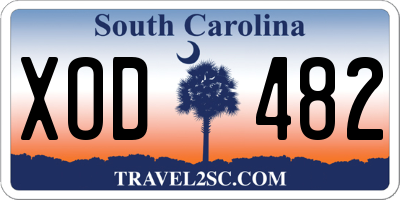 SC license plate XOD482
