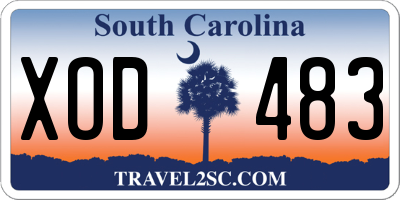 SC license plate XOD483