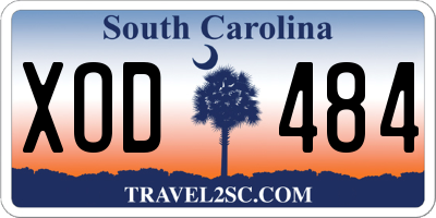 SC license plate XOD484