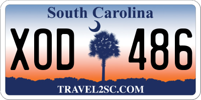SC license plate XOD486