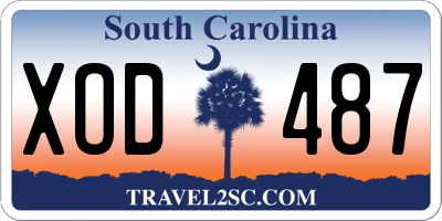 SC license plate XOD487