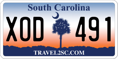 SC license plate XOD491