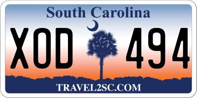 SC license plate XOD494
