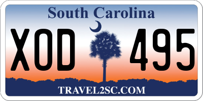 SC license plate XOD495