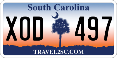 SC license plate XOD497