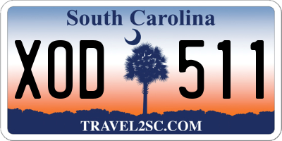 SC license plate XOD511