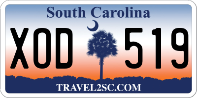 SC license plate XOD519