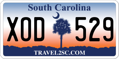 SC license plate XOD529