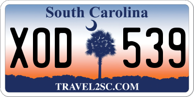 SC license plate XOD539
