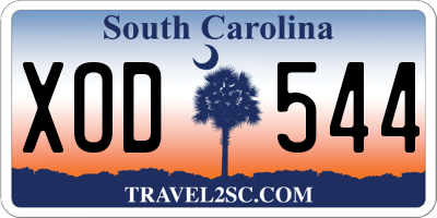 SC license plate XOD544
