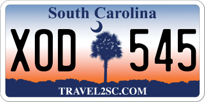 SC license plate XOD545