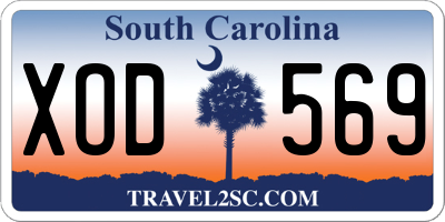 SC license plate XOD569
