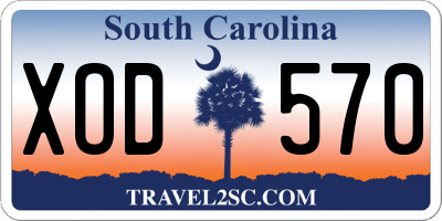 SC license plate XOD570