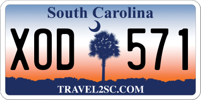 SC license plate XOD571