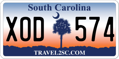 SC license plate XOD574