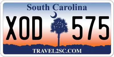 SC license plate XOD575