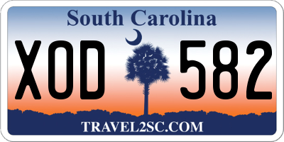 SC license plate XOD582