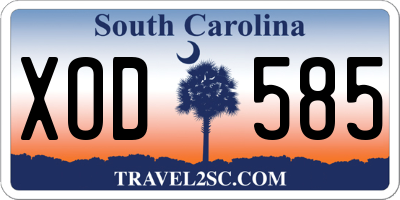 SC license plate XOD585