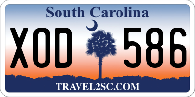 SC license plate XOD586