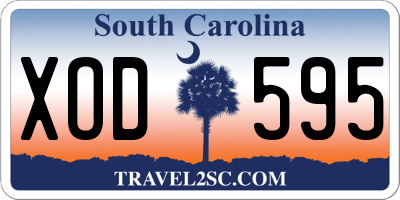 SC license plate XOD595