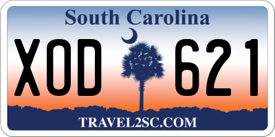 SC license plate XOD621