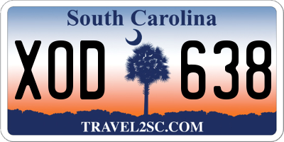 SC license plate XOD638