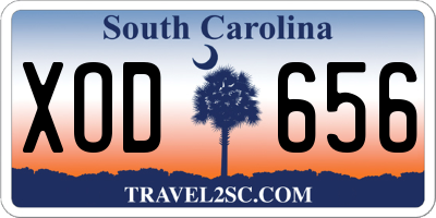 SC license plate XOD656